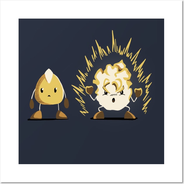 Popcorn The Supersaiyan Wall Art by Akairos